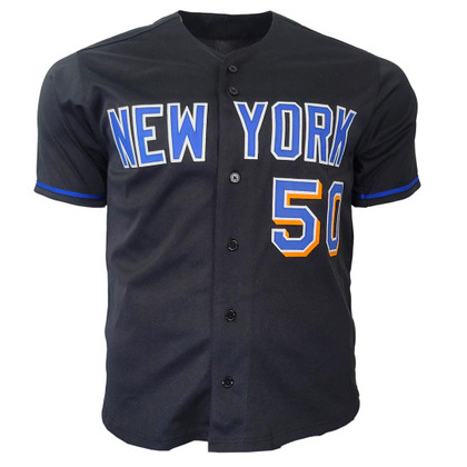 Sid Fernandez Signed New York Black Baseball Jersey (JSA)