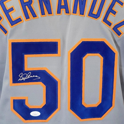 Sid Fernandez Signed New York Grey Baseball Jersey (JSA)