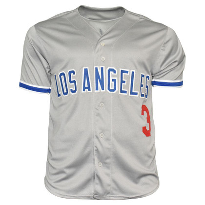 Steve Sax Signed Los Angeles Grey Baseball Jersey (JSA)