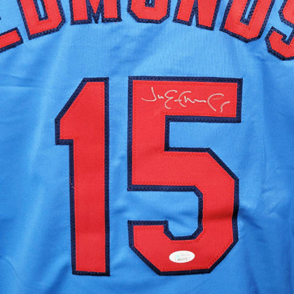 Jim Edmonds Signed St. Louis Light Blue Baseball Jersey (JSA)