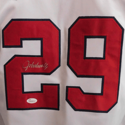 John Smoltz Signed Pro Edition Atlanta White Throwback Baseball Jersey (JSA)