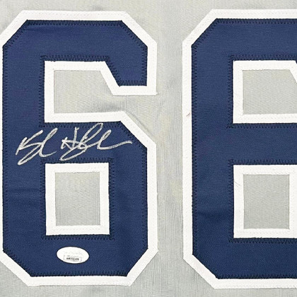 Kyle Higashioka Signed New York Grey Baseball Jersey (JSA)