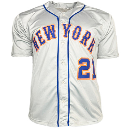 Cleon Jones Signed WSC Inscription New York Grey Baseball Jersey (JSA)