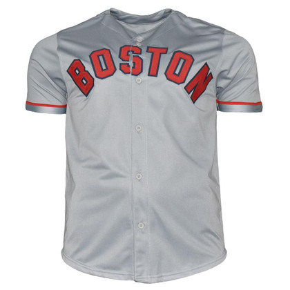 Curt Schilling Signed Boston Grey Baseball Jersey (JSA)