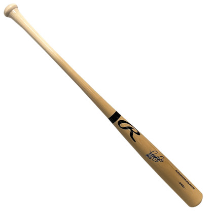 Luis Sojo Signed Rawlings Blonde Baseball Bat (Beckett)