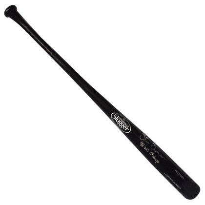 Shane Spencer Signed 98 WS Champs Inscription Louisville Slugger Official MLB Black Baseball Bat (JSA)