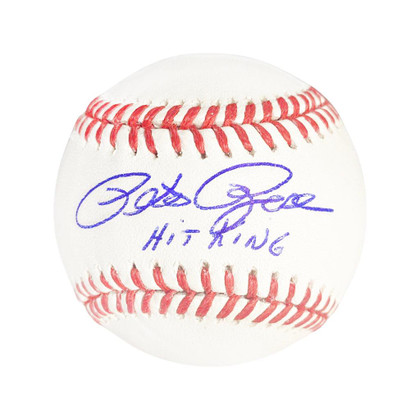 Pete Rose Signed Hit King Inscription Rawlings Official Major