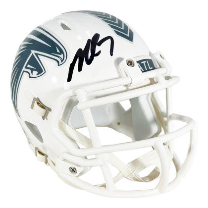 Michael Vick Signed Atlanta Falcons Salute to Service 2024 Mini Football Helmet (Beckett)