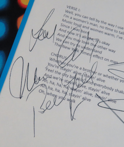 Bee Gees Signed Display