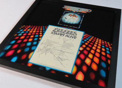 Bee Gees Signed Display