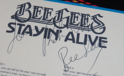 Bee Gees Signed Display