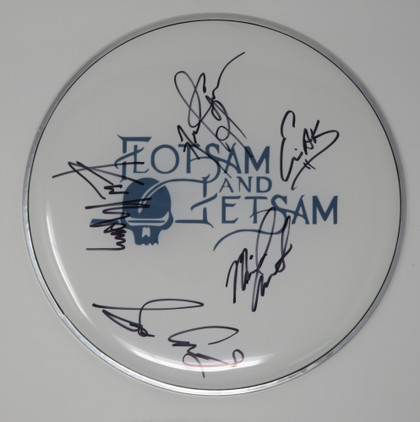 Flotsam And Jetsam Signed Drumhead