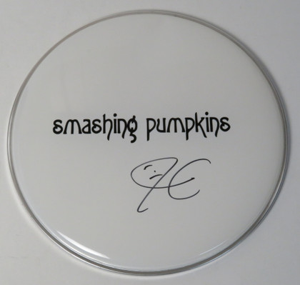 Smashing Pumpkins Signed Drumhead AQ12258