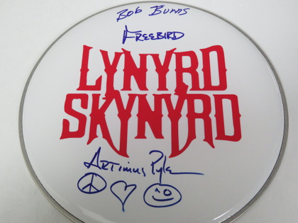 Lynyrd Skynyrd Signed Drumhead RR58934