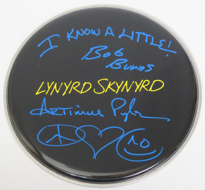 Lynyrd Skynyrd Signed Drumhead RR58894