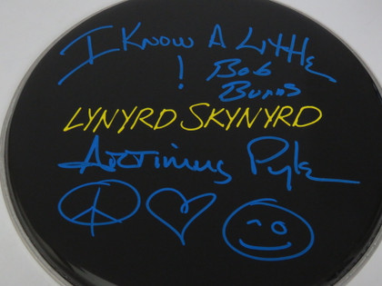 Lynyrd Skynyrd Signed Drumhead RR58897