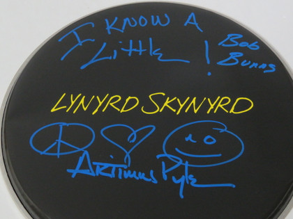 Lynyrd Skynyrd Signed Drumhead RR58901