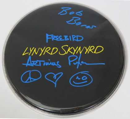 Lynyrd Skynyrd Signed Drumhead RR58899
