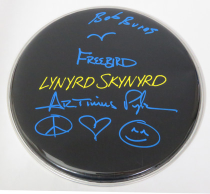 Lynyrd Skynyrd Signed Drumhead RR58902