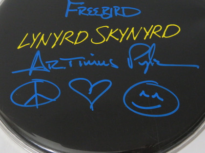 Lynyrd Skynyrd Signed Drumhead RR58902