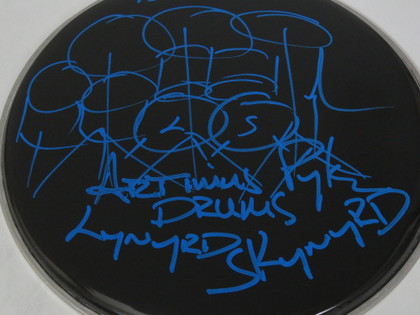 Lynyrd Skynyrd Signed Drumhead RR58936