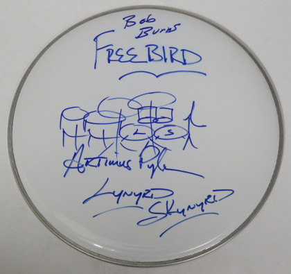 Lynyrd Skynyrd Signed Drumhead RR58922