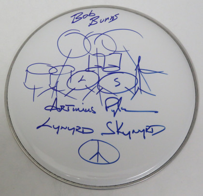 Lynyrd Skynyrd Signed Drumhead RR58925