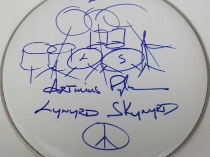 Lynyrd Skynyrd Signed Drumhead RR58925
