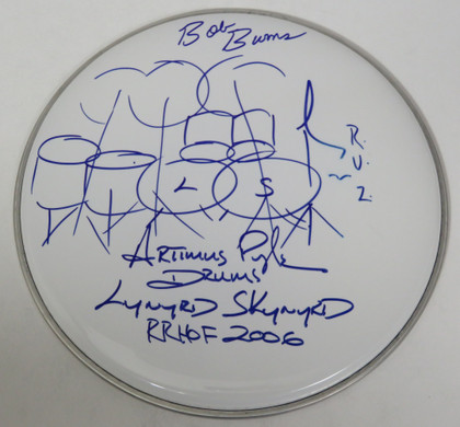 Lynyrd Skynyrd Signed Drumhead RR58926