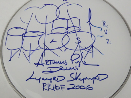 Lynyrd Skynyrd Signed Drumhead RR58926