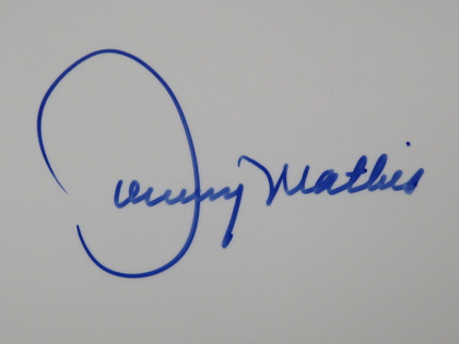 Johnny Mathis Signed Drumhead FF65862