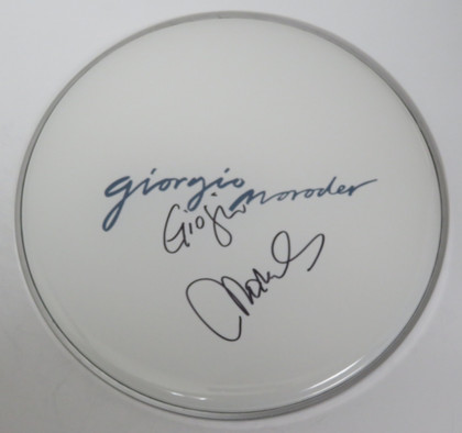 Giorgio Moroder Signed Drumhead DD63827