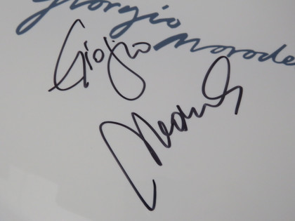 Giorgio Moroder Signed Drumhead DD63826