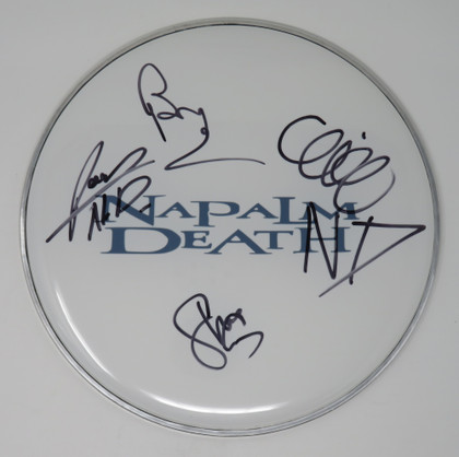 Napalm Death Signed Drumhead FF51406