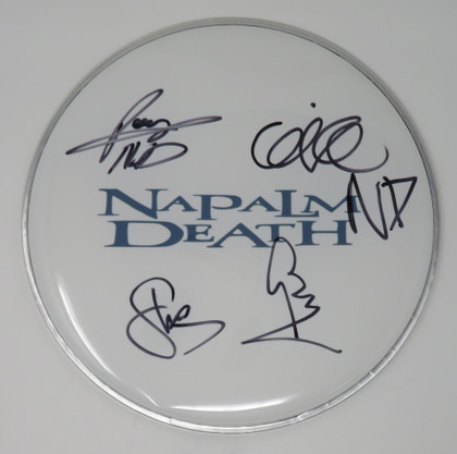 Napalm Death Signed Drumhead LH-FF51405