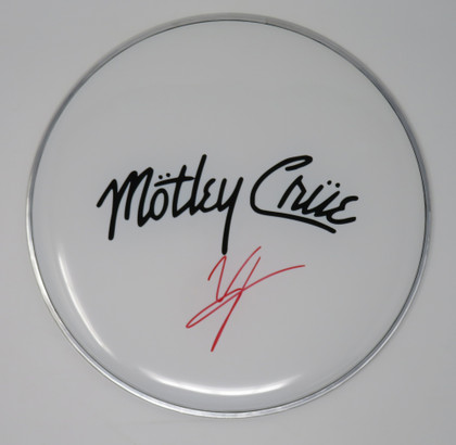 Motley Crue Signed Drumhead RR59176
