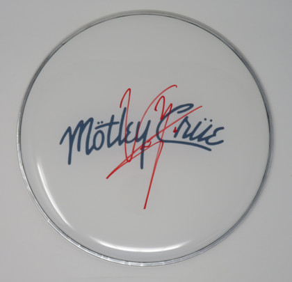 Motley Crue Signed Drumhead WIT698552