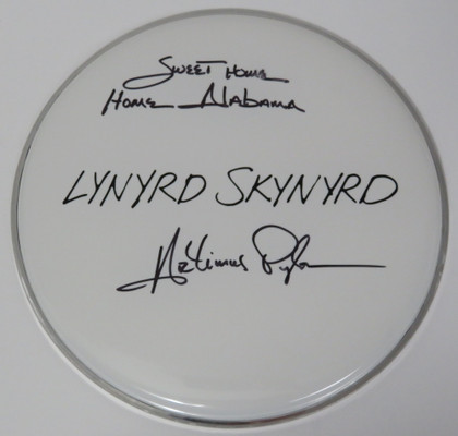 Lynyrd Skynyrd Signed Drumhead RR58806