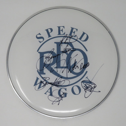 REO Speedwagon Signed Drumhead LH-RR58829