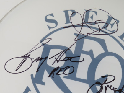 REO Speedwagon Signed Drumhead RR58824