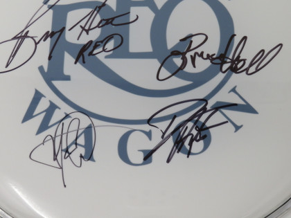 REO Speedwagon Signed Drumhead RR58824