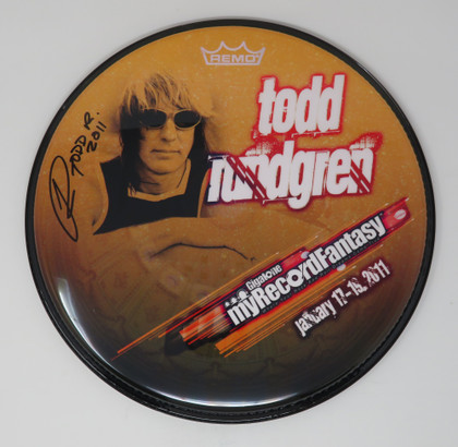 Todd Rundgren Signed Drumhead RR58632