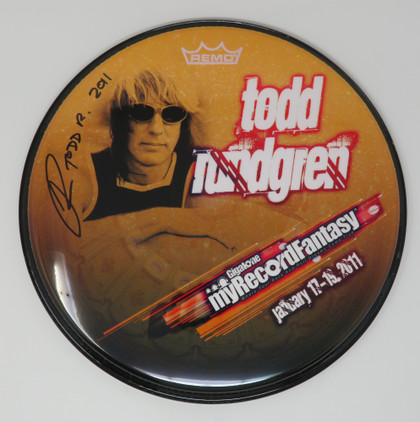 Todd Rundgren Signed Drumhead RR58636