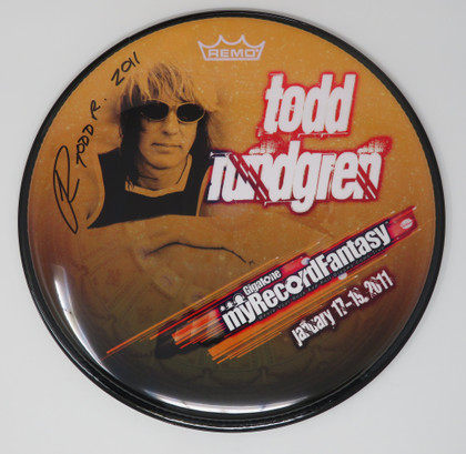 Todd Rundgren Signed Drumhead RR58639
