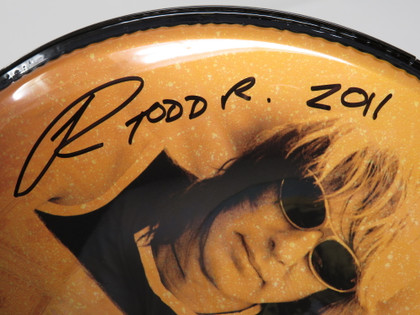Todd Rundgren Signed Drumhead RR58639
