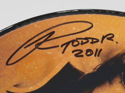Todd Rundgren Signed Drumhead RR58643
