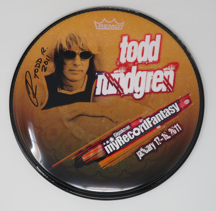 Todd Rundgren Signed Drumhead RR58644