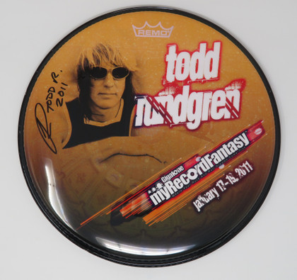 Todd Rundgren Signed Drumhead RR58645