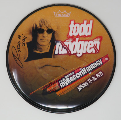 Todd Rundgren Signed Drumhead RR58647