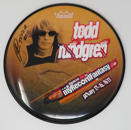 Todd Rundgren Signed Drumhead RR58649